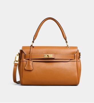 Sac à main Cleo Rhodes XS cuir grainé - Mac Douglas - Châtaigne
