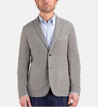Veste de costume droite en coton - El Ganso - Gris