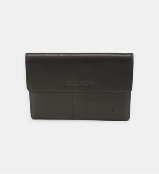 Porte-papiers enveloppe Célia en cuir - Arthur & Aston - Noir