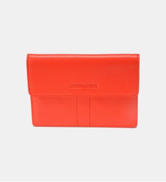 Porte-papiers enveloppe Célia en cuir - Arthur & Aston - Rouge