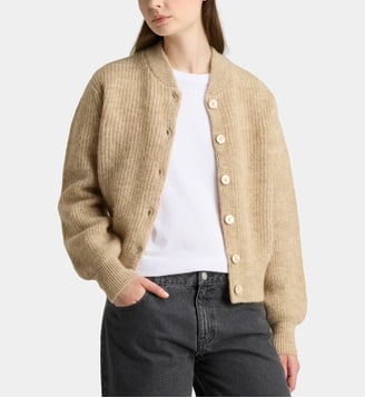 Gilet Daphnée en laine - Galeries Lafayette - Beige