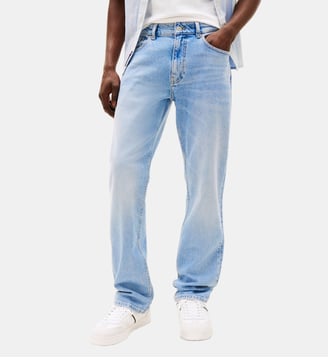 Jean slim effet stonewashed - Tommy Hilfiger - Bleu clair