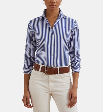 Chemise droite Jamelko à rayures - Lauren Ralph Lauren - Bleu et blanc