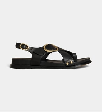 Sandales Carell en cuir - Cosmoparis - Noir