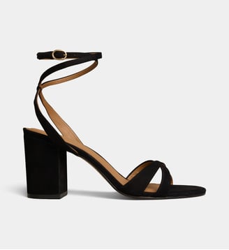 Sandales à talons Flora nubuck - Cosmoparis - Noir