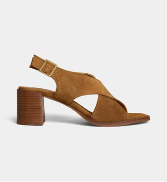 Sandales à talons Piana en cuir - Cosmoparis - Camel