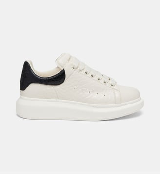 Baskets basses Oversized en cuir - McQueen - Écru et noir