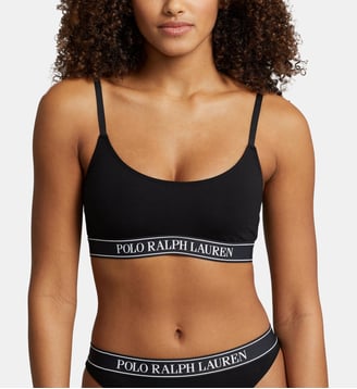 Brassière signature en coton mélangé - Polo Ralph Lauren - Noir
