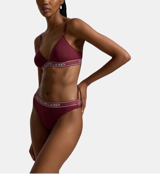 String signature en coton mélangé - Polo Ralph Lauren - Bordeaux