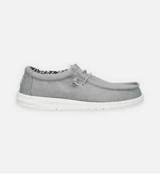 Chaussures bateau Wally Stretch Canvas - HeyDude - Gris