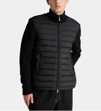 Blouson droit bi-matière - Colmar - Noir