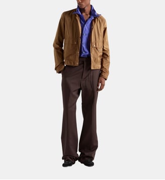 Veste droite en Re-Nylon - Prada - Marron