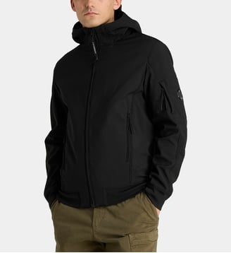 Blouson Shell droit court capuche - C.P. Company - Noir