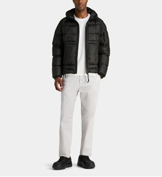 Doudoune à capuche et zip - C.P. Company - Noir