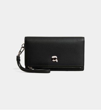 Portefeuille Ikon Grainy Phone Wallet - Karl Lagerfeld - Noir