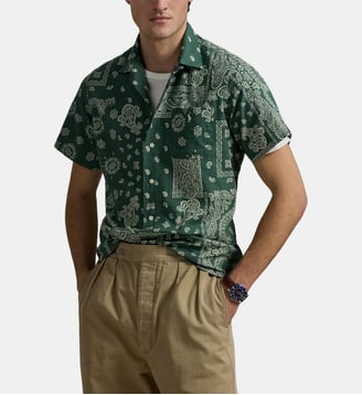 Chemisette droite à motif - Polo Ralph Lauren - Vert et blanc