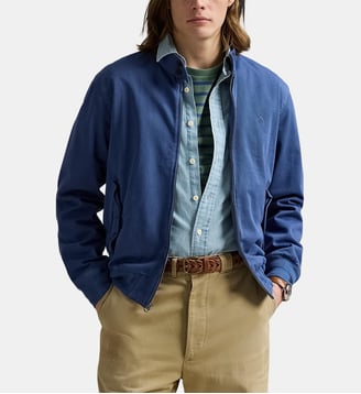 Blouson droit en coton  - Polo Ralph Lauren - Bleu