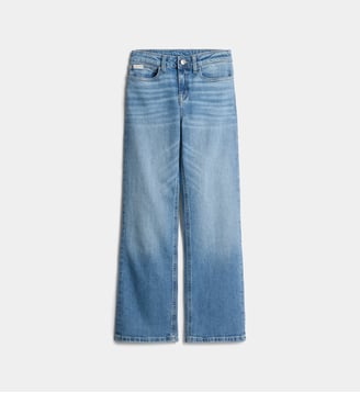 Jean large en denim effet stonewashed - Calvin Klein - Bleu