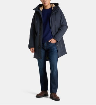 Parka longue à capuche - Aigle - Bleu foncé