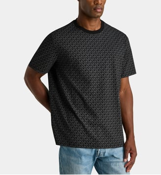 T-shirt monogrammes en coton - Michael Kors - Noir