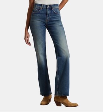 Jean flare en coton 5 poches - Polo Ralph Lauren - Bleu denim