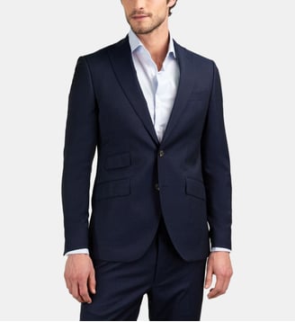 Veste de costume droite en laine  - El Ganso - Marine