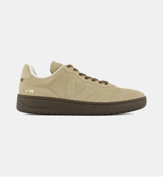 Baskets basses V-90 en suède effet suédé - Veja - Taupe