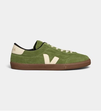 Baskets basses Panenka suède - Veja - Vert et blanc