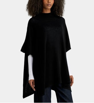 Poncho Sam ample en laine - Galeries Lafayette - Noir