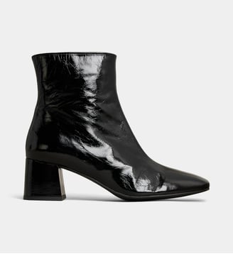 Bottines Angèle en cuir - Galeries Lafayette - Noir