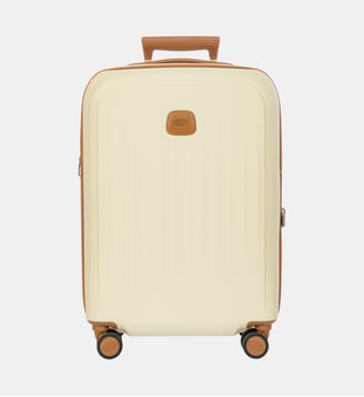 Valise cabine rigide extensible Taormina 55 cm 4R - Bric's - Ecru et marron