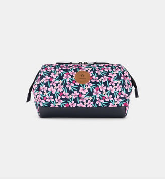 Trousse de toilette à motif fleuri - Cabaïa - Rose