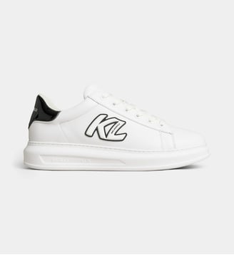 Baskets basses Kapri Sidetrim en cuir - Karl Lagerfeld - Blanc