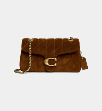 Sac à main Tabby 26 cuir velours - Coach - Marron foncé