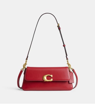Sac à main long Jet en cuir lisse - Coach - Rouge