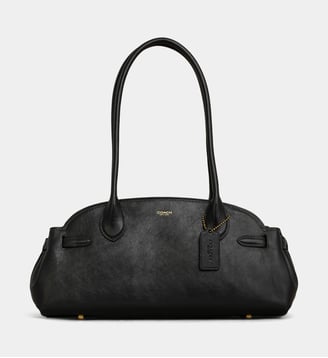 Sac à main Empire en cuir glacé - Coach - Noir
