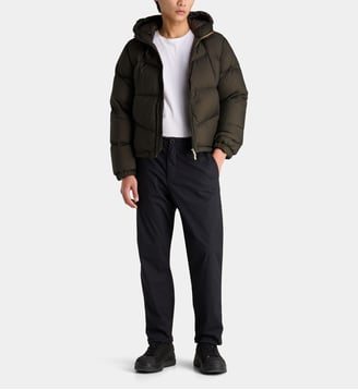 Doudoune ample matelassée capuche - K-Way - Olive noire
