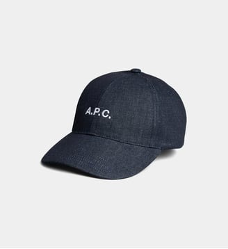 Casquette de baseball Charlie en coton - A.P.C. - Bleu jean