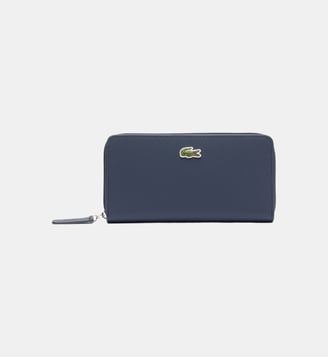 Portefeuille zippé signature - Lacoste - Bleu marine