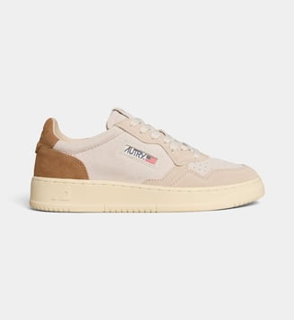 Baskets basses Medalist Low daim - Autry - Beige clair et beige foncé