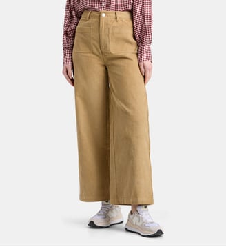 Pantalon large Torres en velours milleraies - Garance Paris - Beige
