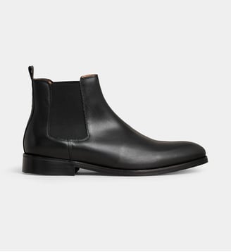Bottines Chelsea Marvin cuir - Comptoir GL - Noir