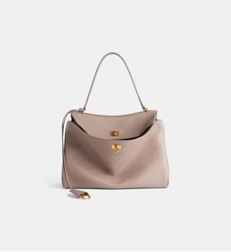 Sac à main Rodeo M en cuir - Balenciaga - Beige