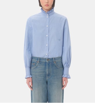 Chemise droite à rayures - Valentino Garavani - Bleu clair