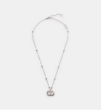 Collier sautoir Vlogo signature - Valentino Garavani - Argent
