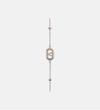 Bracelet chaîne en métal perles et cristaux Swarovski® - Valentino Garavani - Argenté
