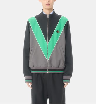 Sweat droit zippé - Valentino Garavani - Gris et vert