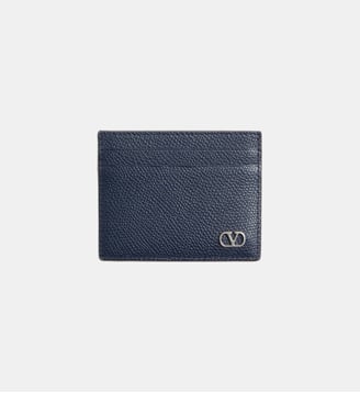Porte-cartes Vlogo en cuir - Valentino Garavani - Marine