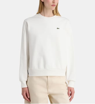 Sweat droit en coton crocodile - Lacoste - Blanc