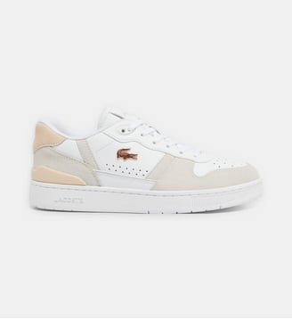 Baskets basses T-Clip Set en cuir - Lacoste - Blanc et rose